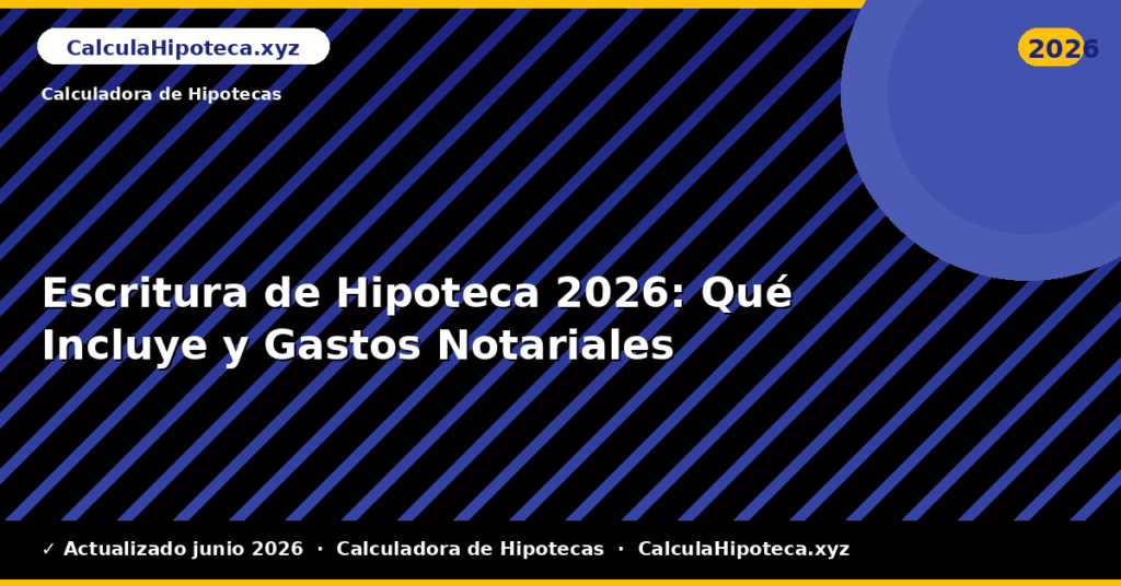 Escritura de Hipoteca: Qué Incluye y Gastos Notariales