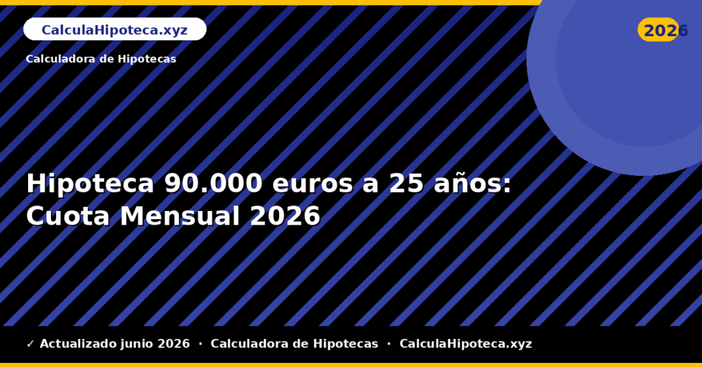 Hipoteca 90.000 euros a 25 años