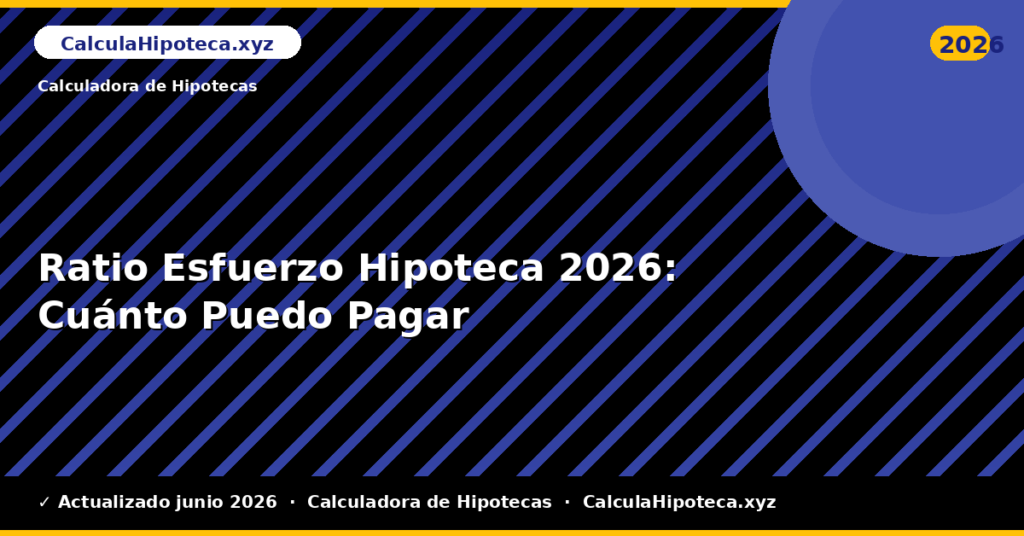 Ratio Esfuerzo Hipoteca: Cuánto Puedo Pagar